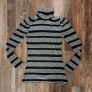 Sugar Lips Striped Turtleneck